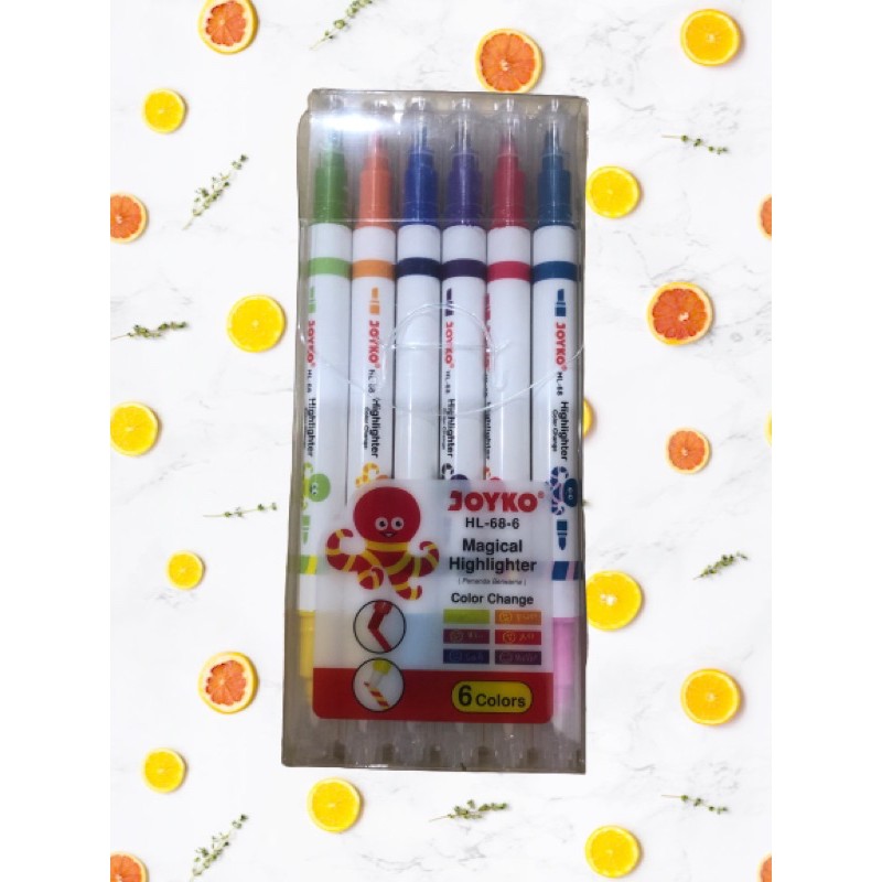 

BISA BERUBAH WARNA ! HL-68-6 Hl686 Magical highlighter / Penanda Berwarna Ajaib