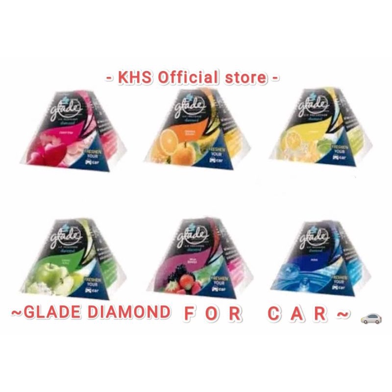 GLADE AIR FRESHENER DIAMOND SPRING 80ML PEWANGI RUANGAN MOBIL