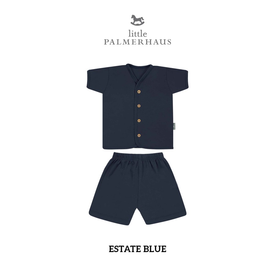 Little Palmerhaus - Button Tee Short (Setelan Bayi Kancing Depan NB-2y)