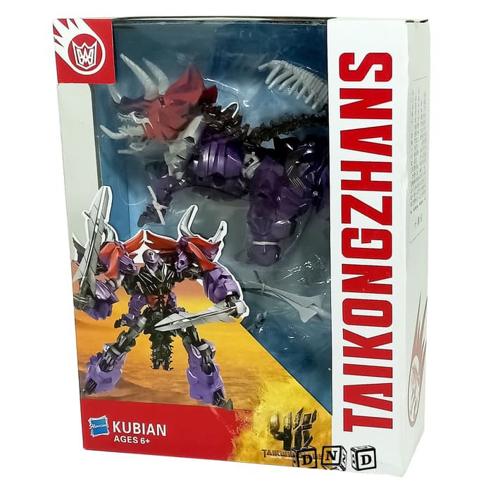 Mainan Anak Robot Transform Figure Dino Triceratops Taikongzhans