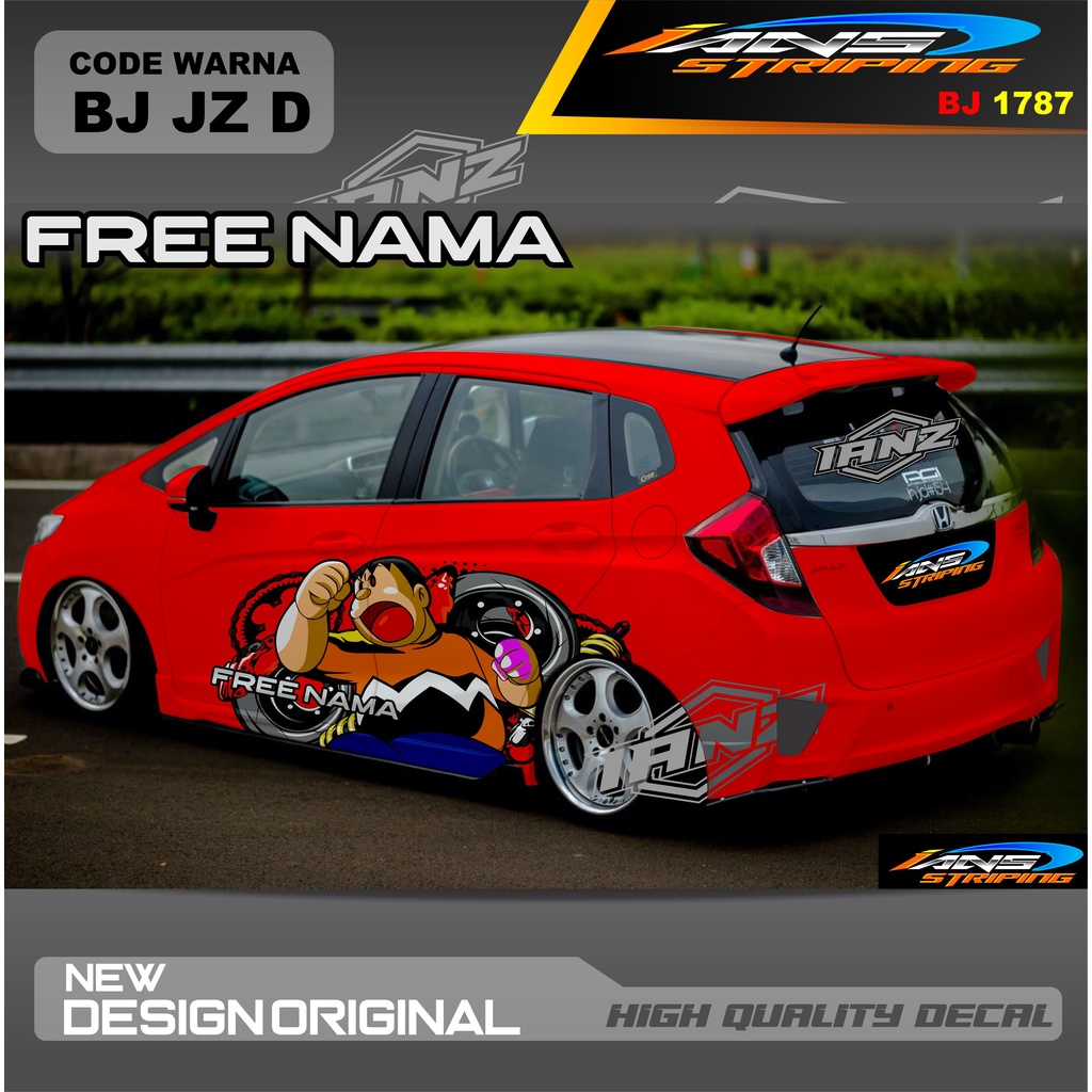 STIKER DECAL MOBIL HONDA JAZZ MOBIL AGYA AYLA AVANZA DLL / STIKER VARIASI MOBIL / DECAL STIKER MOBIL