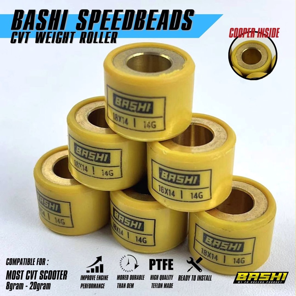 roller bashi speedbeads teflon cvt weight roller racing Y2 NMAX /AEROX / XEON / MIO M3 / LEXI / FREEGO