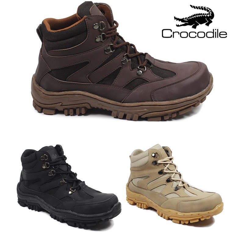 Sepatu Boots Safety Crocodile Navigator Boots Ujungbesi Steel Toe Work Mountain Tracking Hiking