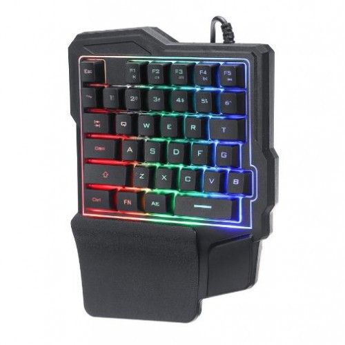 KYB-018 SOHA Keyboard Single Hand Gaming Mechanical Handed RGB Rainbow Light K7