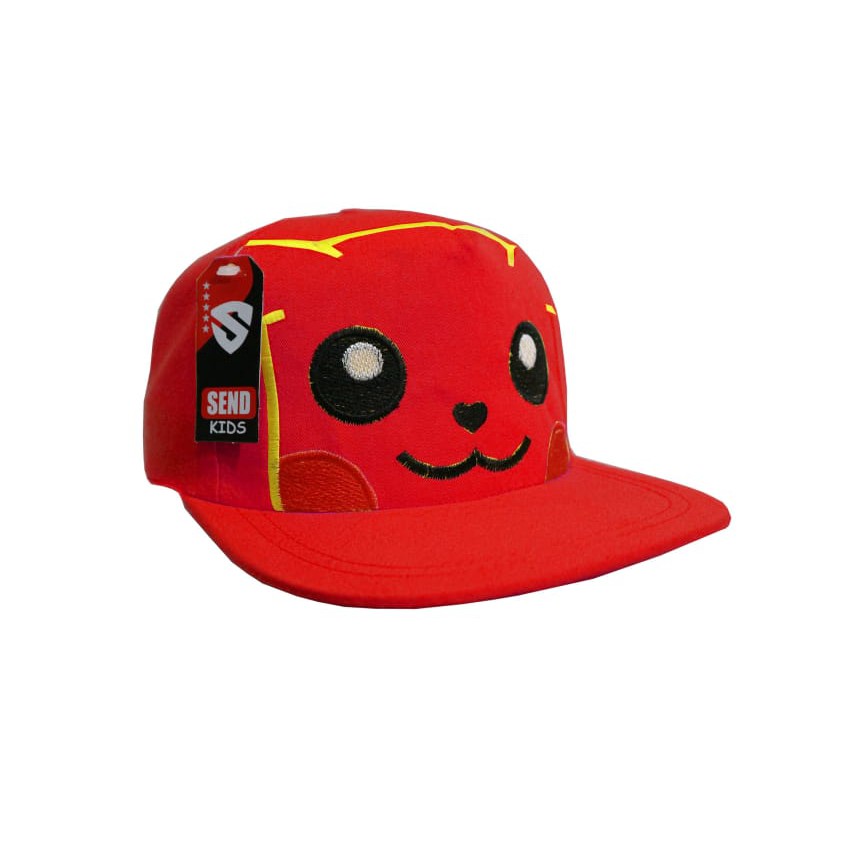 Snapback Anak Hiphop Bordir Pikachu Anak Laki laki perempuan Umur 3-12 Tahun