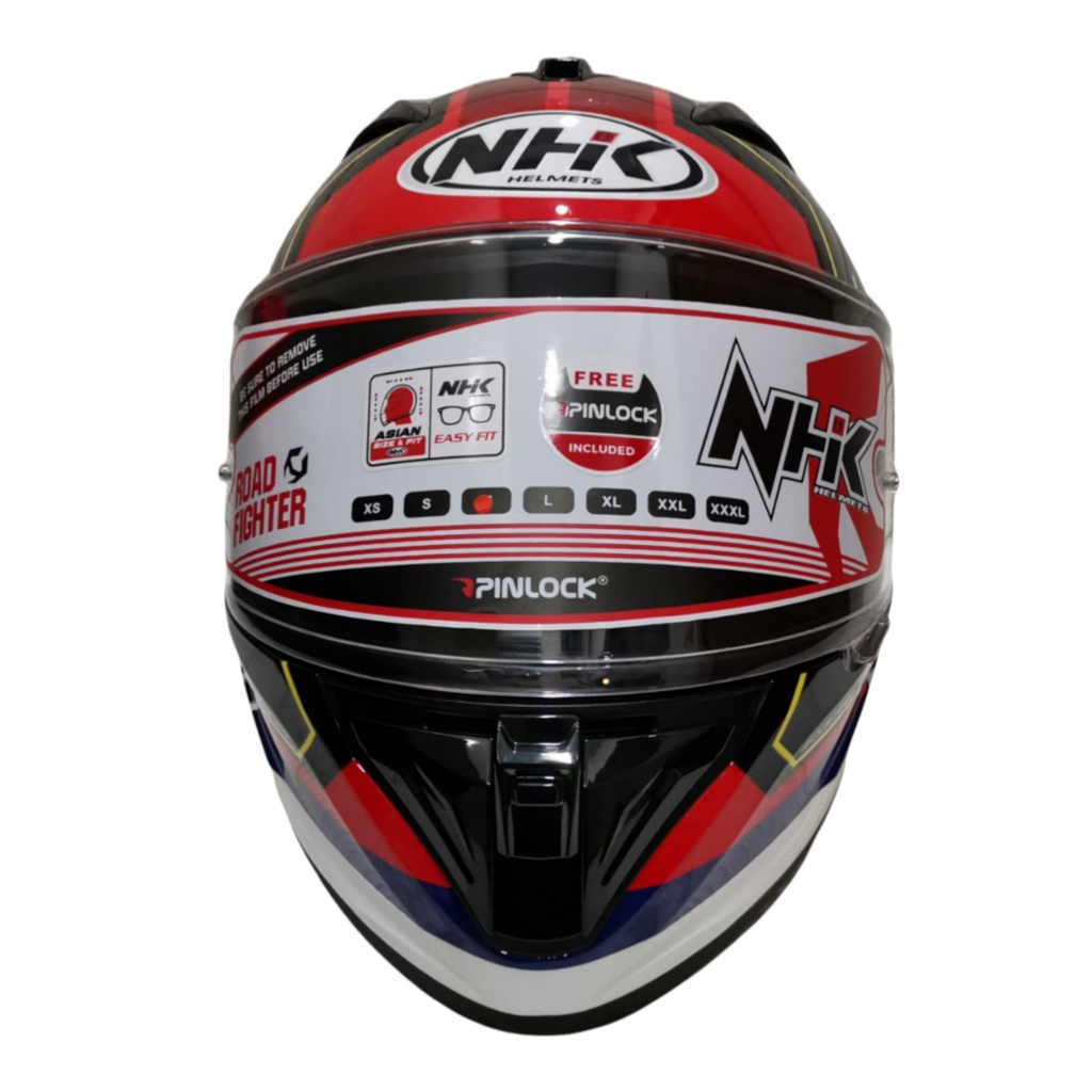 HELM NHK FULL FACE NHK GP PRIME MOTIF MONLAU BLACK RED