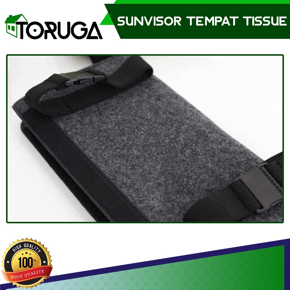 Sunvisor Tempat Tisu Tissue Mobil ada resleting Interior Headrest