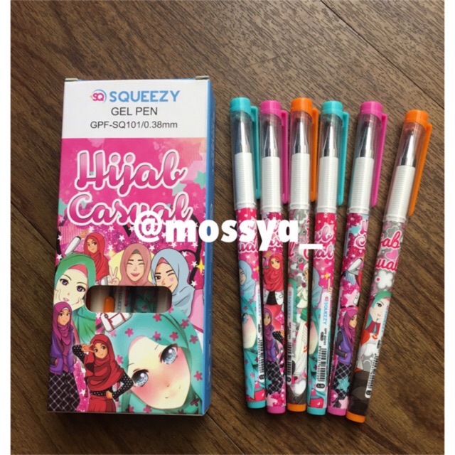 

MOSSYA Pulpen Gel SQUEEZY Hijab Girl / PULPEN KARAKTER HIJAB