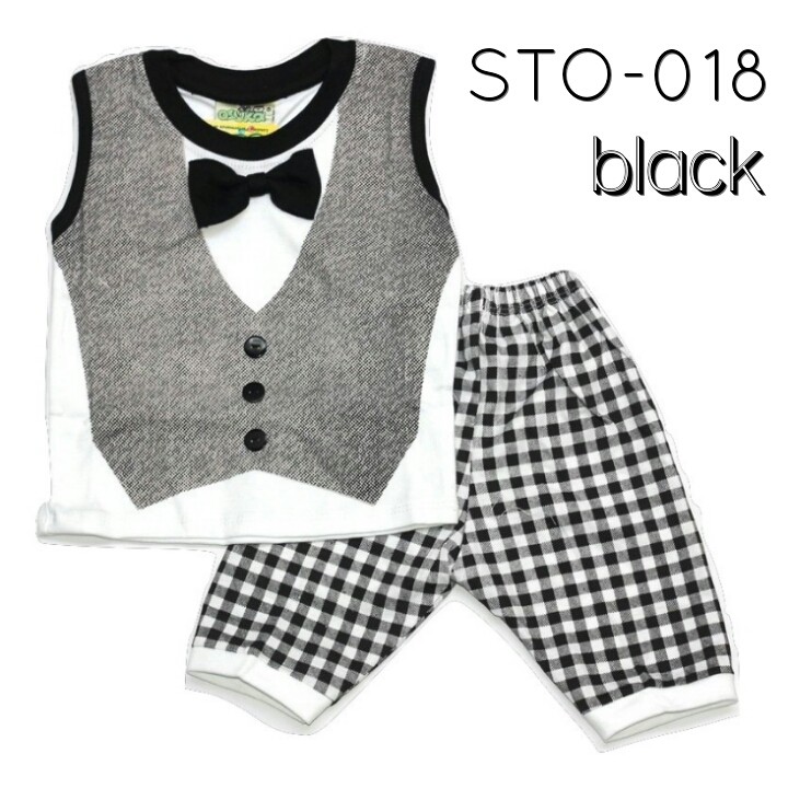 OZUKA BABY BOY SET/ SETELAN ANAK LAKI LAKI - DASI KUTUNG Kode: STO-018