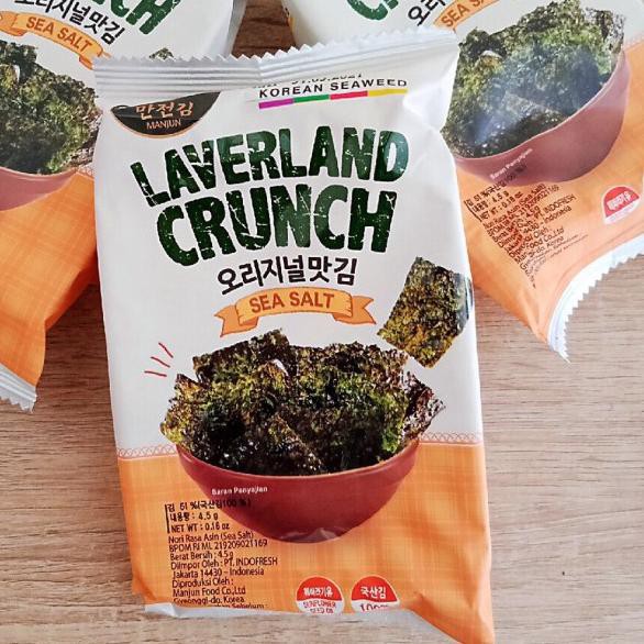 

L4R❅ Rumput laut Laverland Crunch Sea salt !! BPOM Terkini