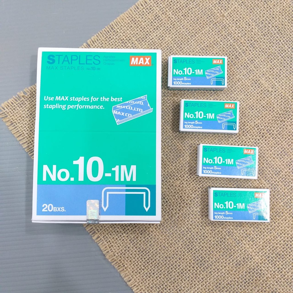 

TERMURAH!!!REFILL STAPLES NO.10-1M MAX PERBIJI / REFILL STAPLES NO. 3-1M MAX