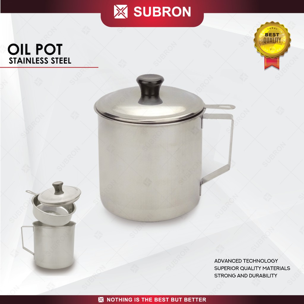 Oil Pot Subron/BMW Mug Saringan Minyak Stainless 1200 Ml