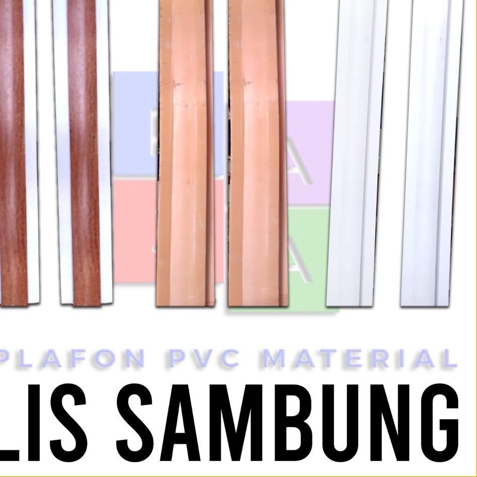 ✅Dijamin Aman❤Lis Sambung Plafon PVC Motif Wood Polos Harga Permeter Anti PatahLis Sambung Plafon PV
