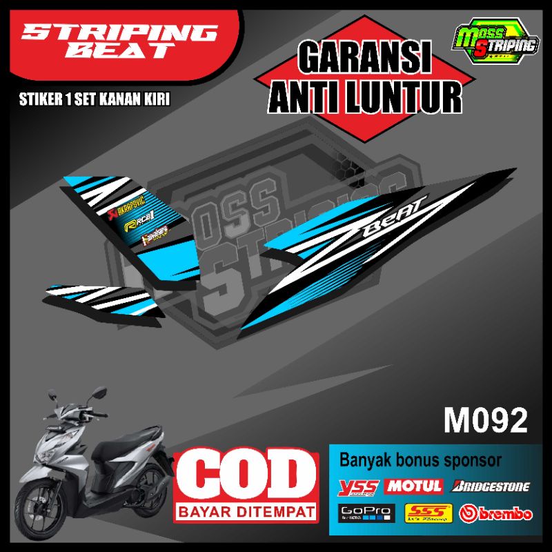 striping motor beat new esp 2020 2021 - striping beat street 2020 2021 - sticker variasi motor BEAT 