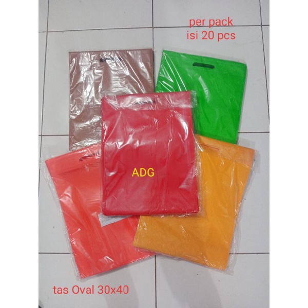 

RB (20pcs) Goodie bag Oval UK 30x40 - pack - isi 20 pcs - paket murah meriah