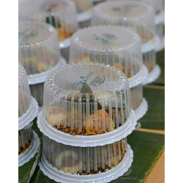 (ISI 10PCS - CT20 PUT BIASA) Mika Tumpeng Mini D20 T10 Putih/ Mika Bolu Bulat/ Mika Tumpeng