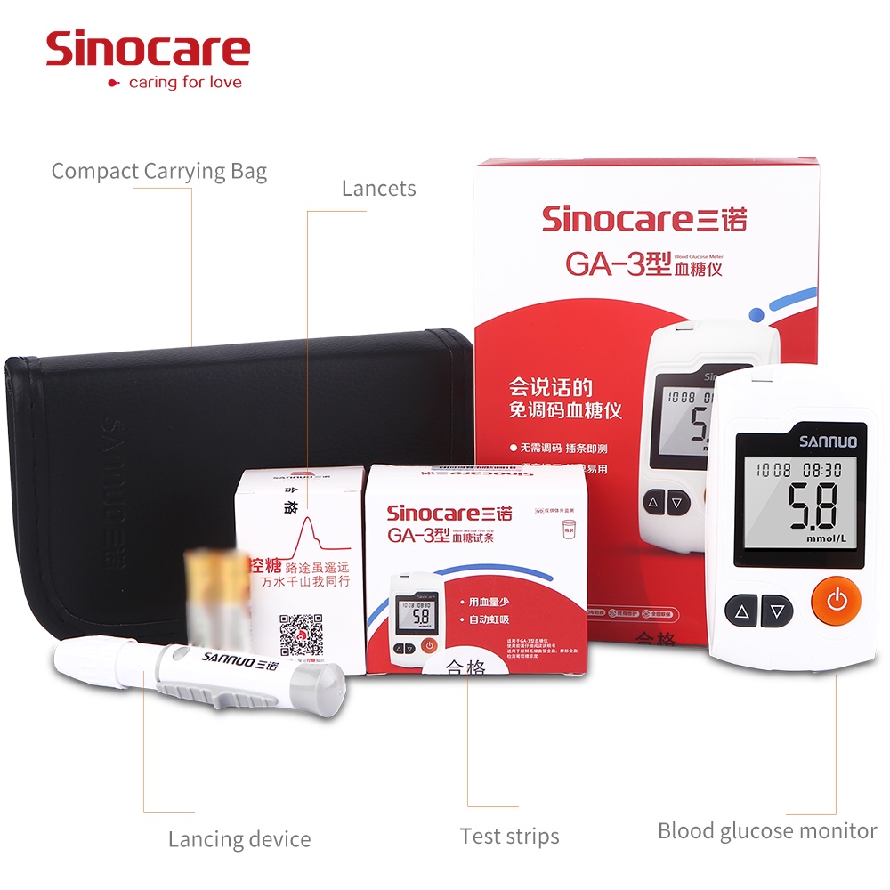 Tester Gula Darah Diabetes Blood Glucose Sugar Meter - GA-3