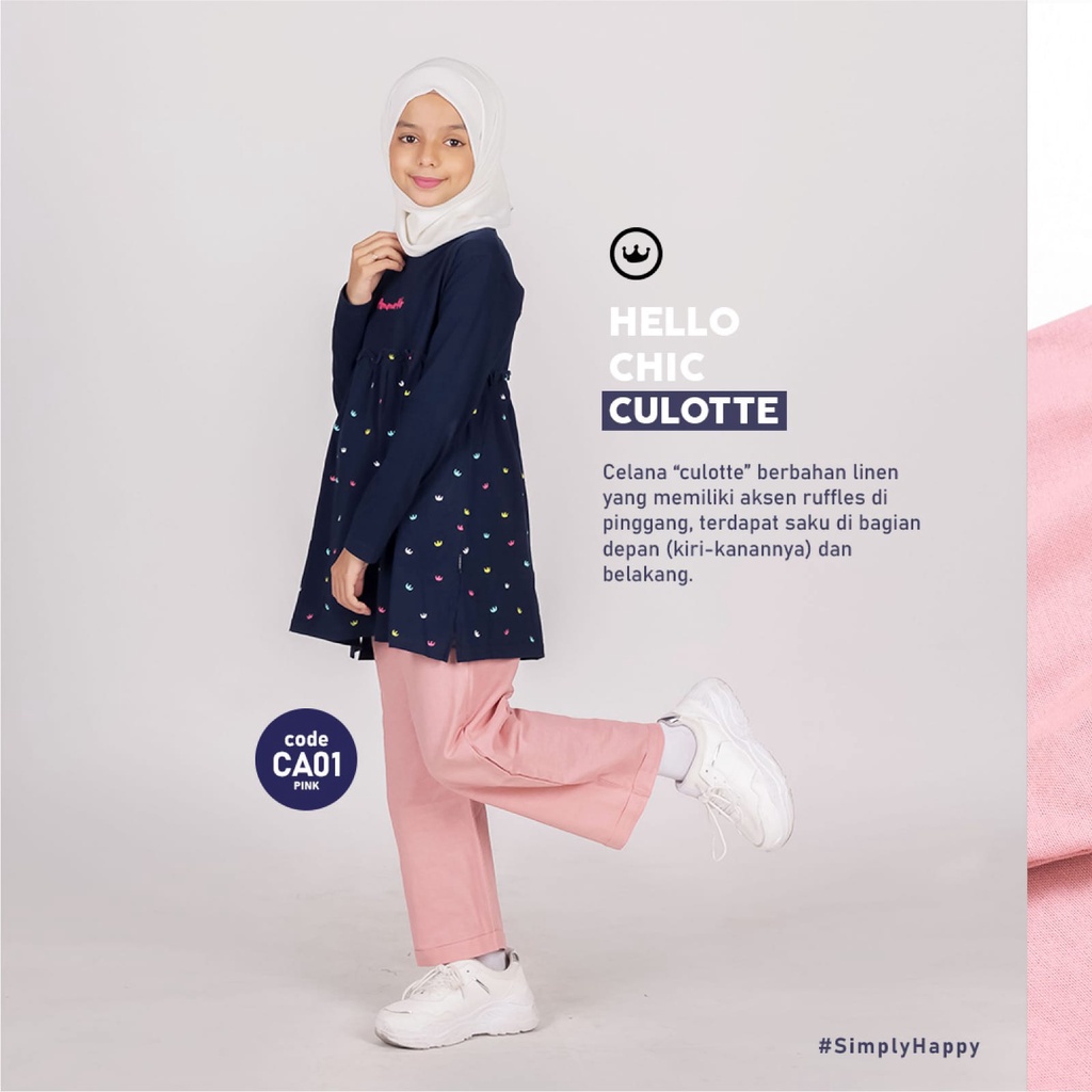 Celana Panjang Kulot Anak Perempuan Ammar Kids | Celana Kulot Anak | Celana Panjang Anak Perempuan | Hello Chic Culotte Ammar kids