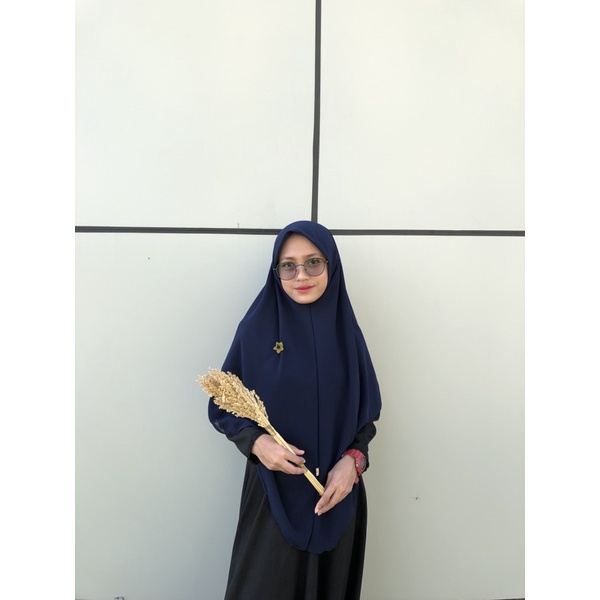 [COD] MALAYSIAN KHIMAR MATERIAL BABYDOLL ARMANY BY RURIHIJABSYARI-Navy