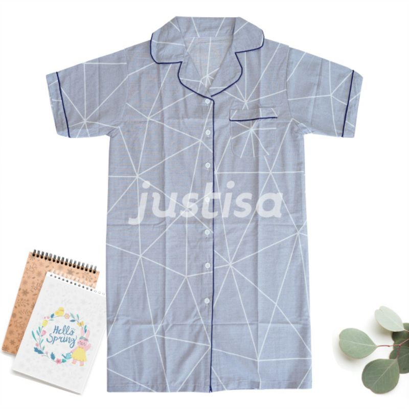 baju tidur daster berkerah piyama soft cotton katun premium baju santai