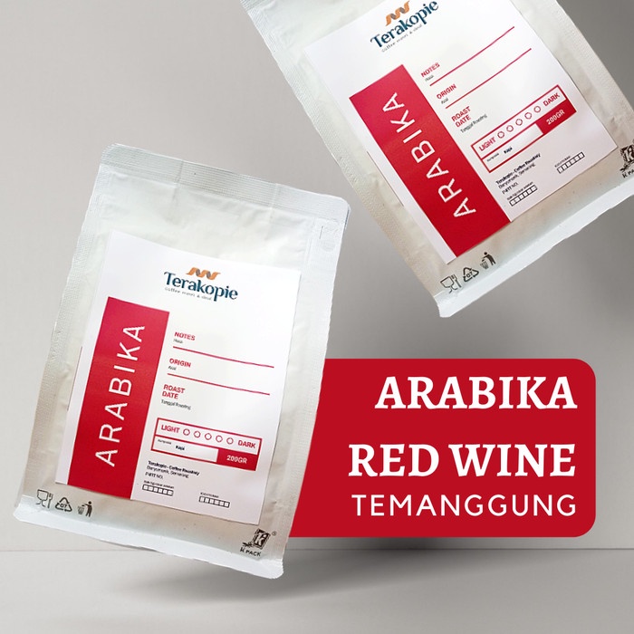 

KOPI ARABIKA RED WINE ARABICA COFFEE I Biji/Bubuk | 200 GR - BIJI