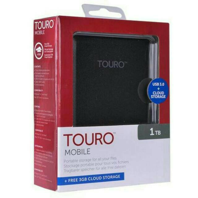 Hitachi 1TB Touro Mobile Harddisk External 2.5" 5400RPM / HDD NEW and ORIGINAL 100%