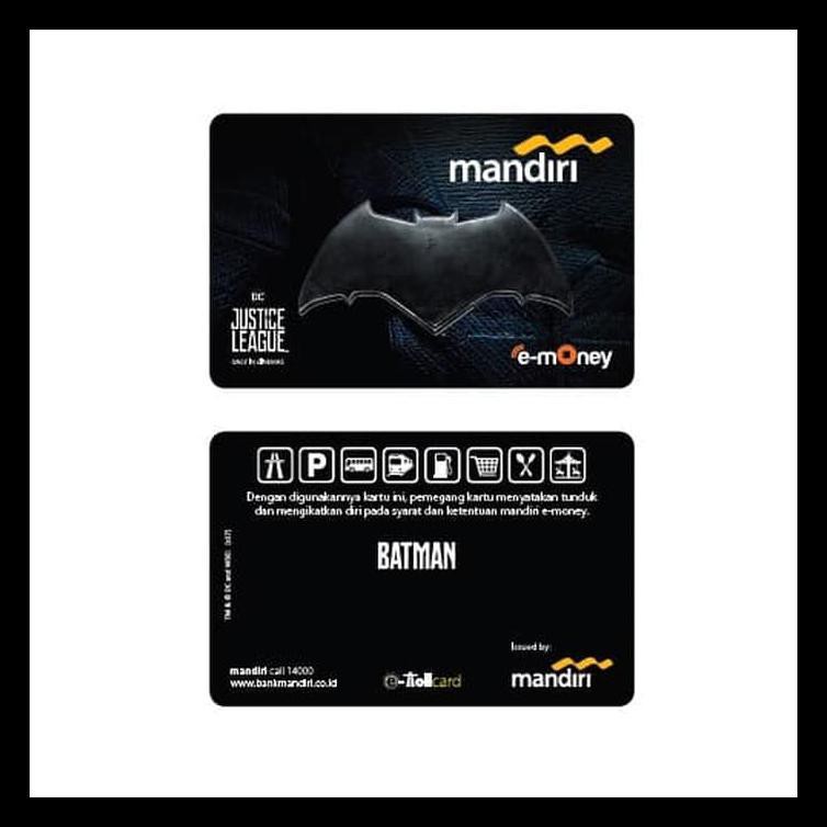 Kartu Emoney Etoll Mandiri Saldo 0 - Justice League - Batman Logo STOK TERBATAS