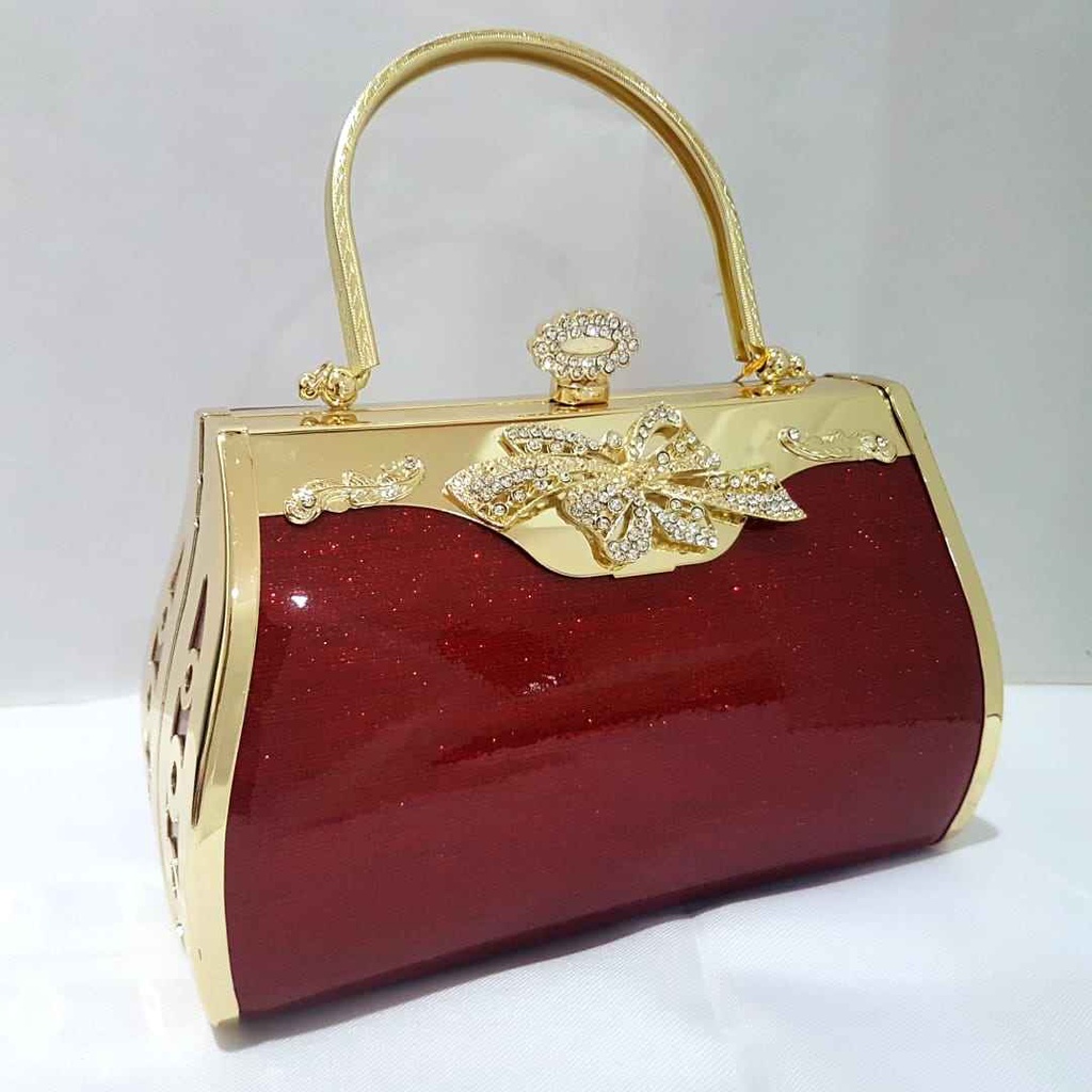 Tas Pesta  Farnell Wanita Ukuran Besar Cantik Clutch Diamond 2896 Elegan