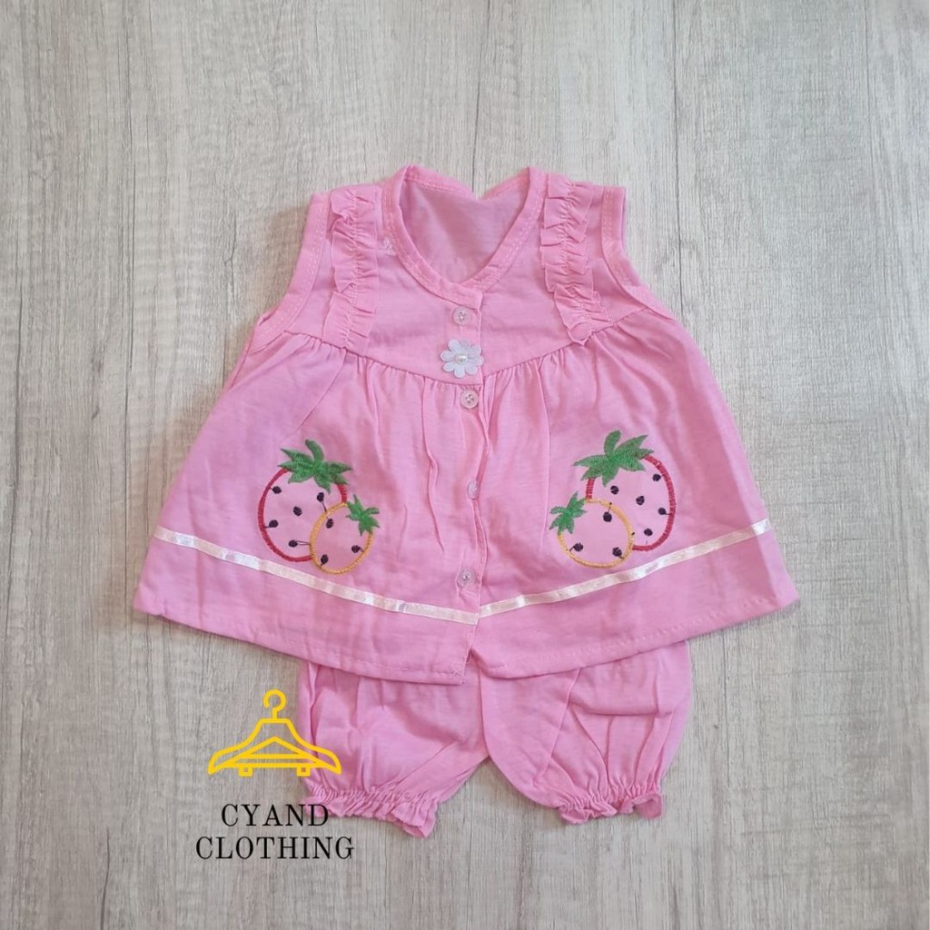 cyand clothing - setelan dress baby lucu stroberi