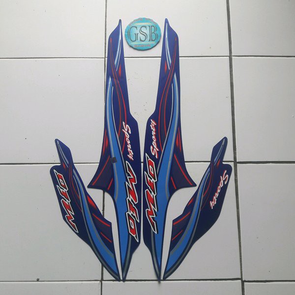 stiker motor striping mio sporty 2006 biru