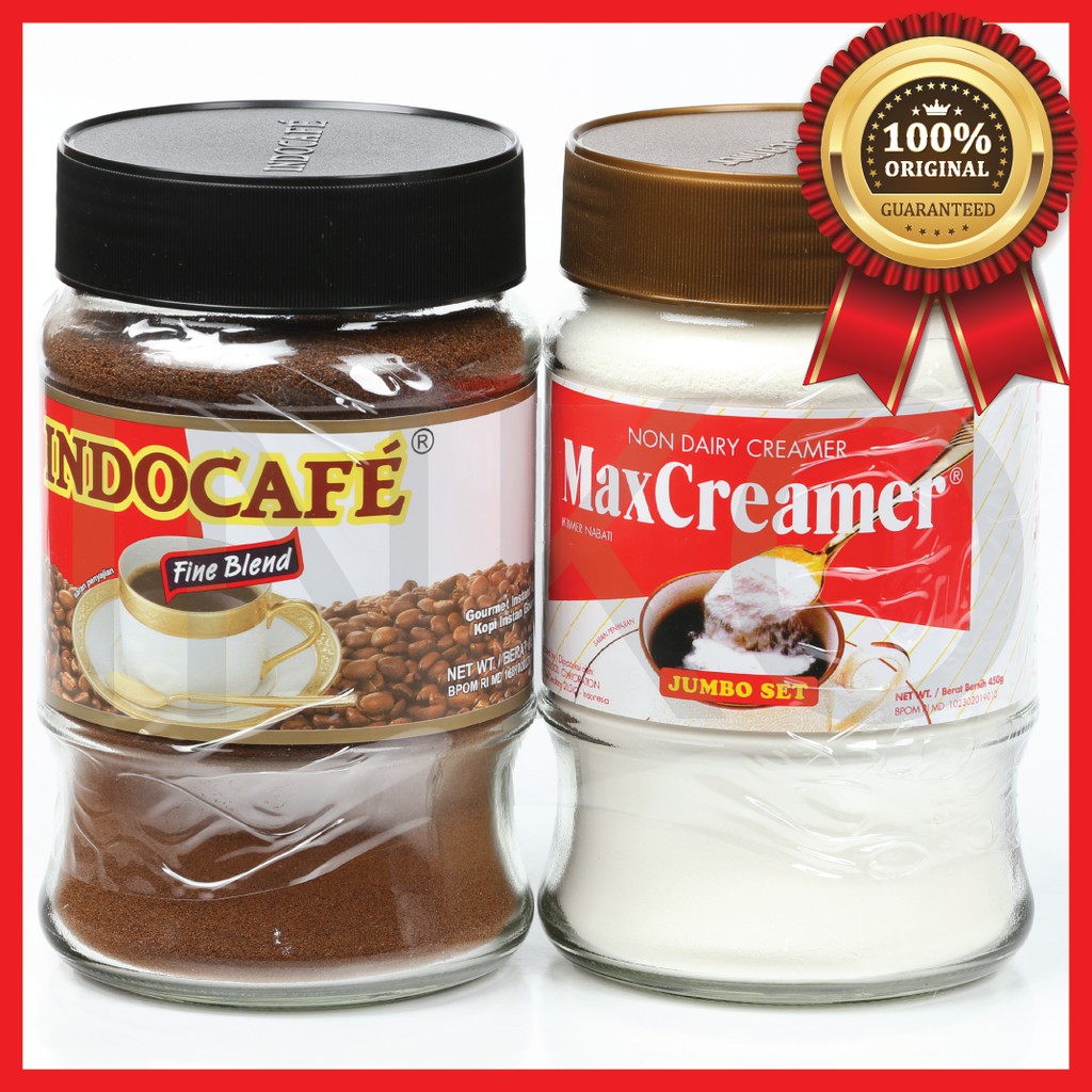 

INDOCAFE JUMBO SET INDO CREAMER 450GR INDOCAFE FINE BLEND 200GR