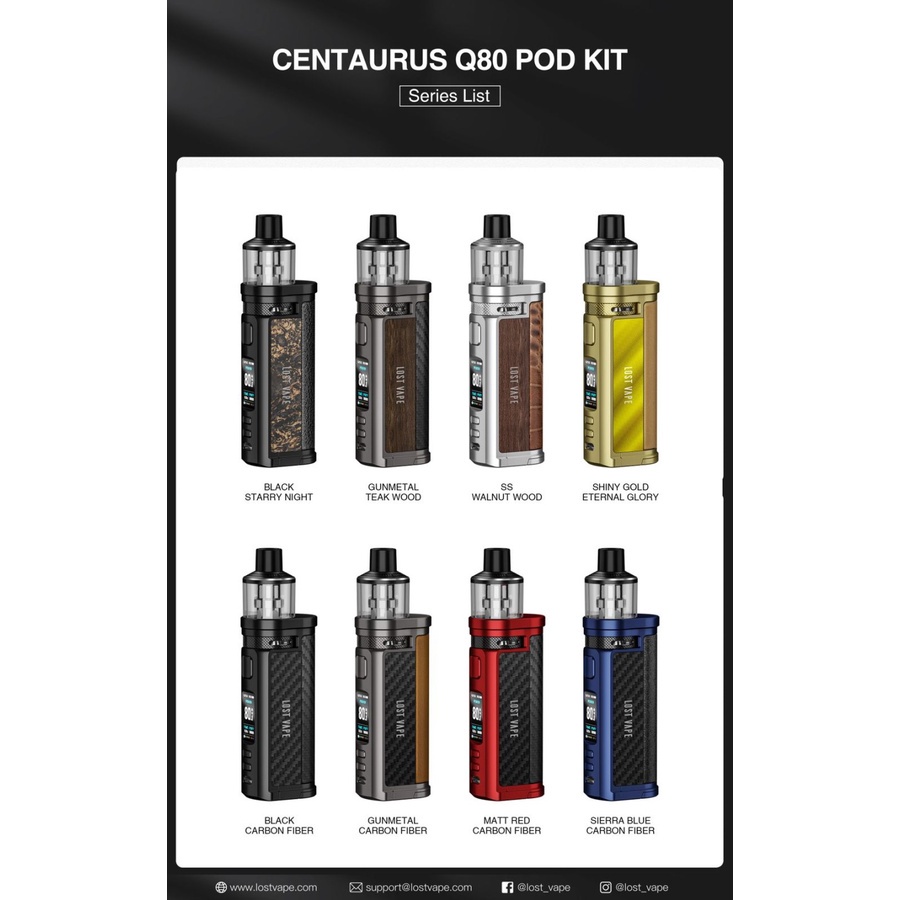 LOSTVAPE CENTAURUS NEW Q80 POD MOD DEVICE AUTHENTIC 100%