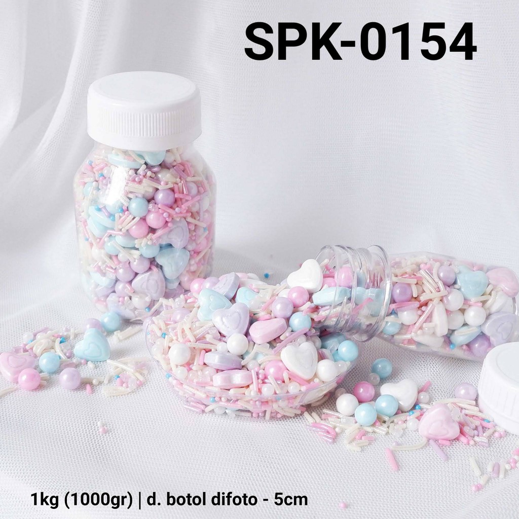 

SPK-0154 Sprinkles sprinkle sprinkel 1kg 1 kilo hati warna pastel yamama baking grosir murah sprinkles cake dekorasi mutiara trimit decoration story sprinklestory sprinklesstory sprinkle story yamama baking