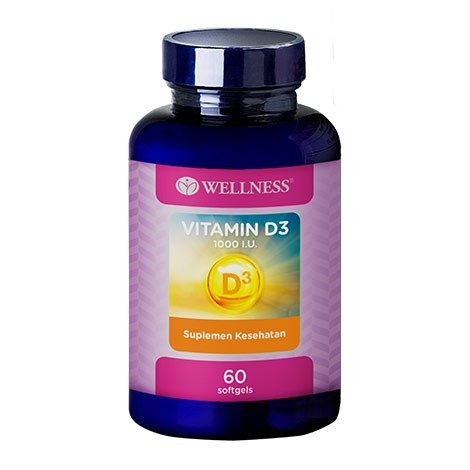 Wellness Vitamin D 3 D3 1000iu 1000 iu BPOM