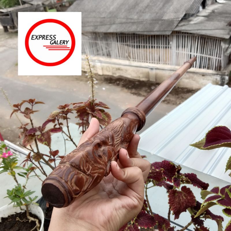tongkat komando kayu stigi laut ukir raja D463