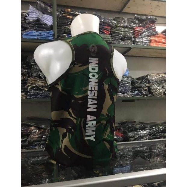 KAOS SINGLET INDONESIA ARMY/KAOS SINGLET TNI/KAOS LORENG SINGLET