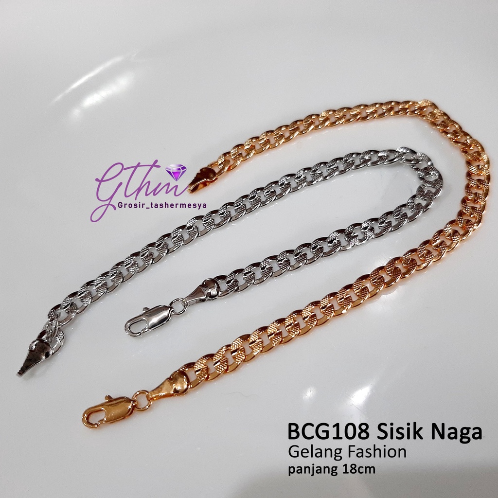 gelang tangan simple sisik naga bcg108 xuping jual titanium