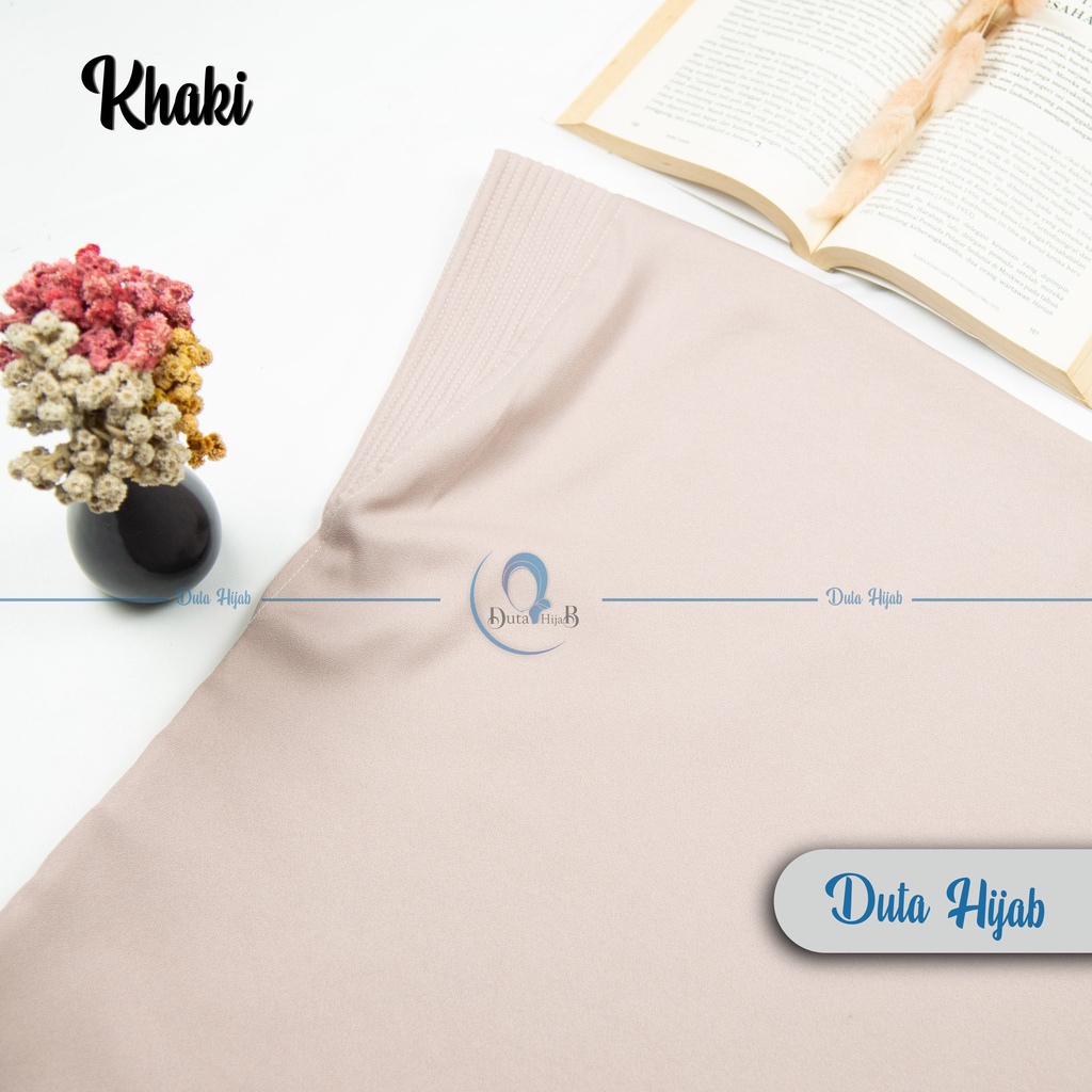 Jilbab instan / Hijab bergo maryam SIMPLE PAD JUMBO L murah (TANPA TALI)-Khaki