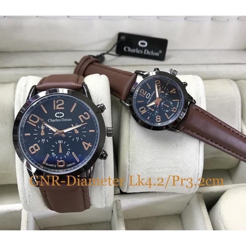 jam tangan couple charles delon anti air original sudah couple