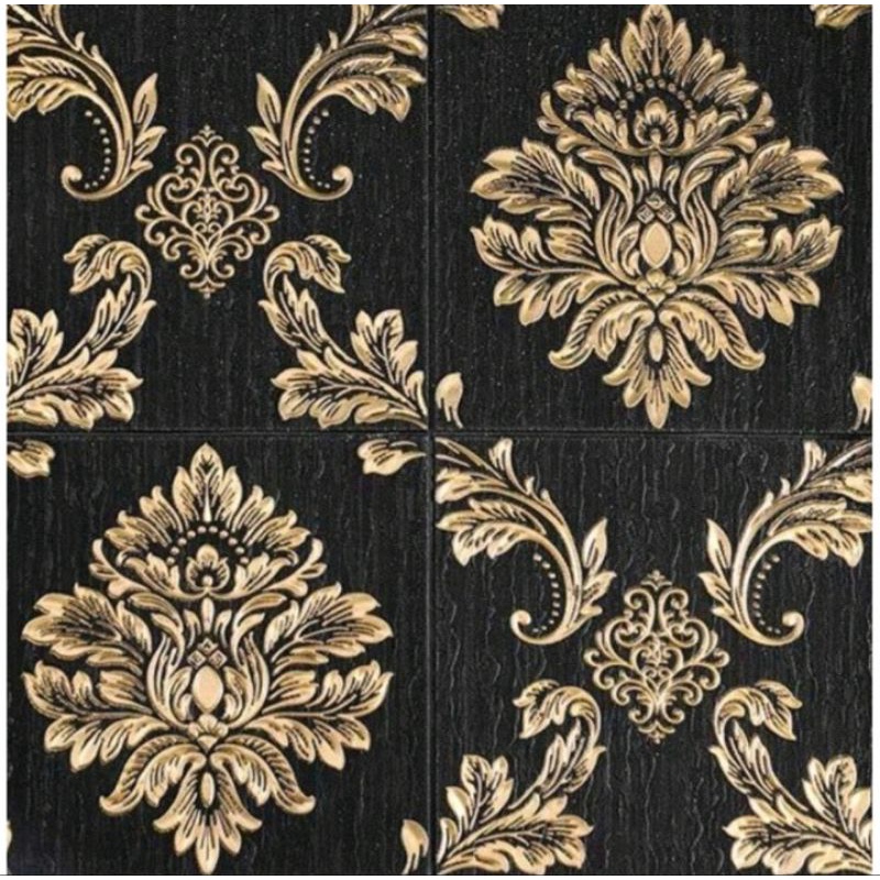 Wallpaper Foam Alumunium 3D 70x70cm Motif Batik / Wallpaper Sultan 70x70cm-8