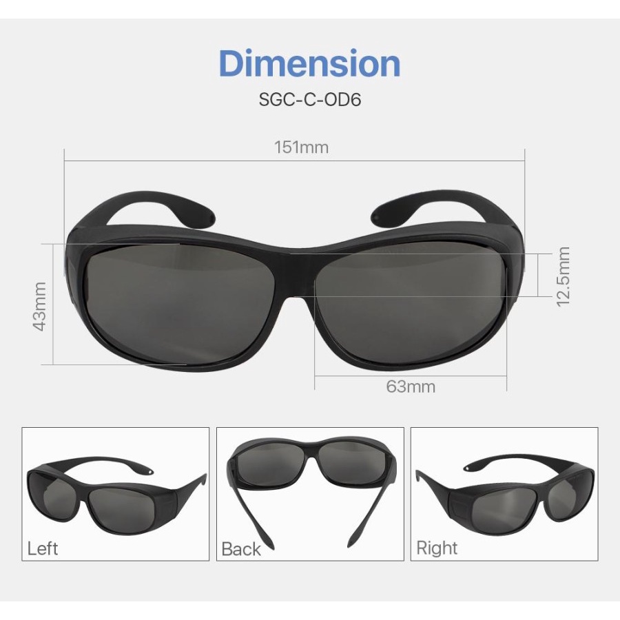 CloudRay CO2 Laser Safety Google 10.6 um SGC-C-OD4