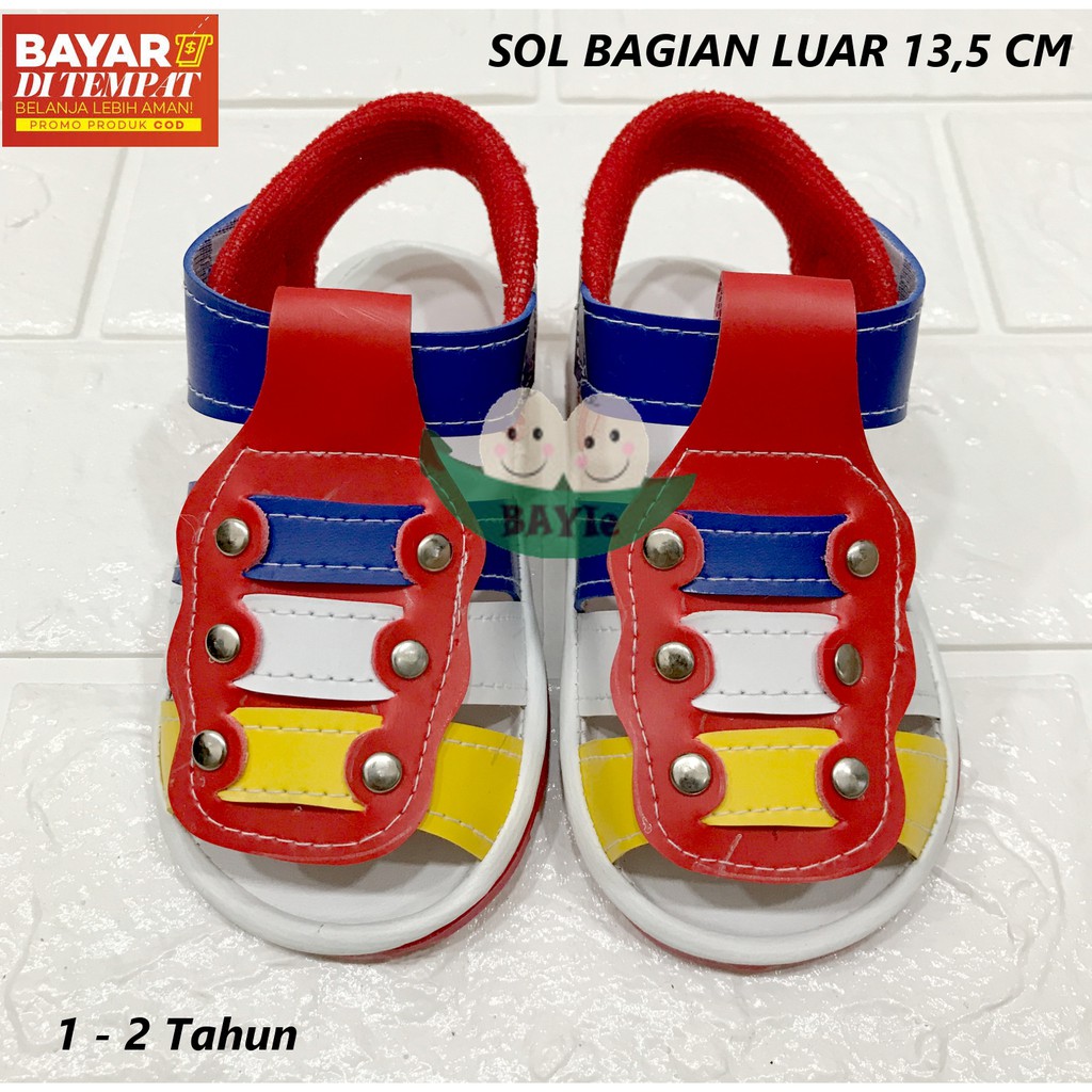 BAYIe - Sepatu Anak Bayi/Balita Laki-Laki/Perempuan Motif RAINBOW C 38 usia 1 - 2 tahun