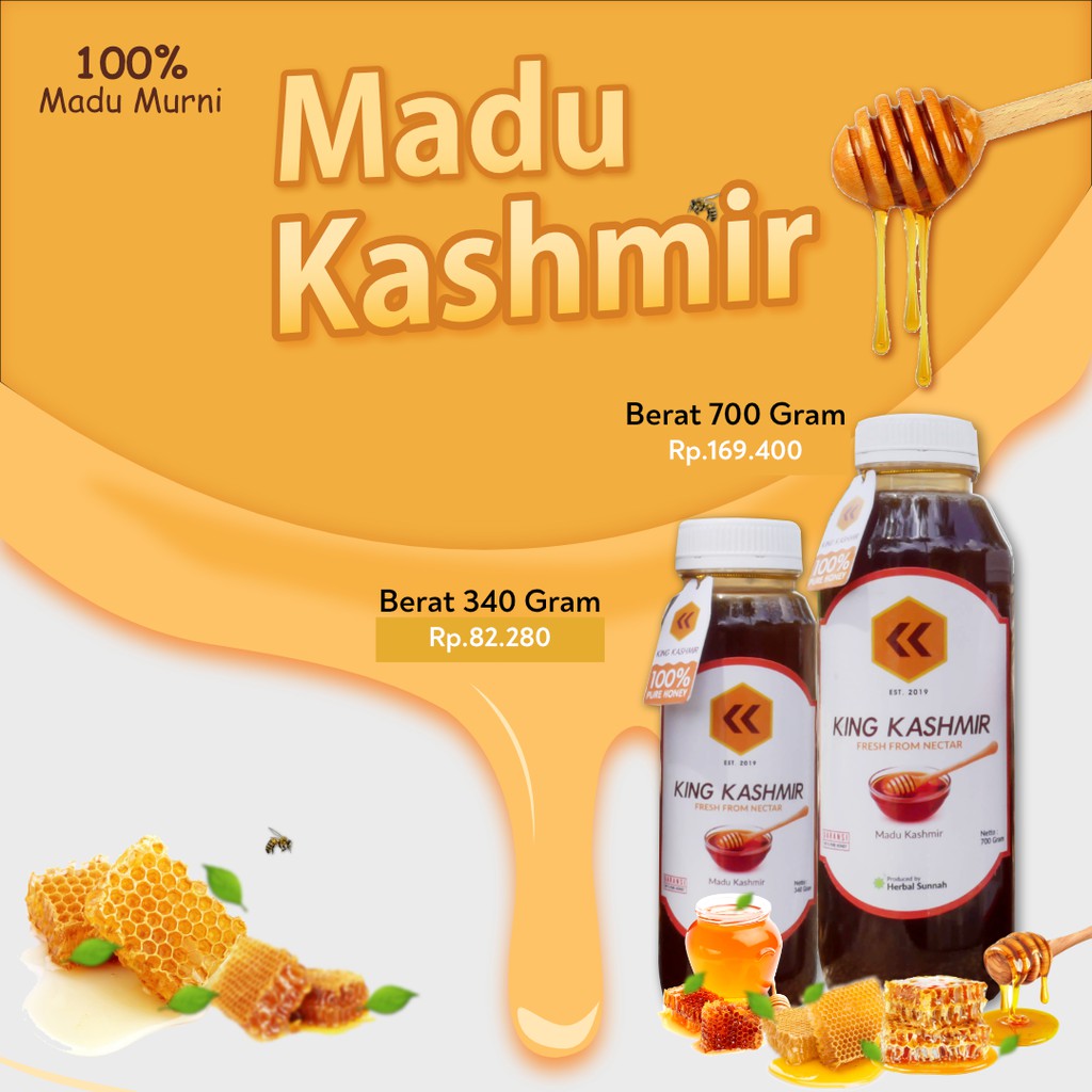 

Madu India khasmir kashmir madu pure natural bee honey asli 100% 340 gram dan 700 gram