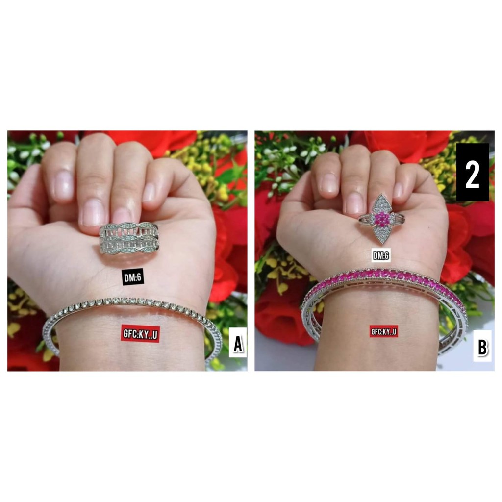 Gelang  Bangkok Permata Mewah Free cincin (COD)