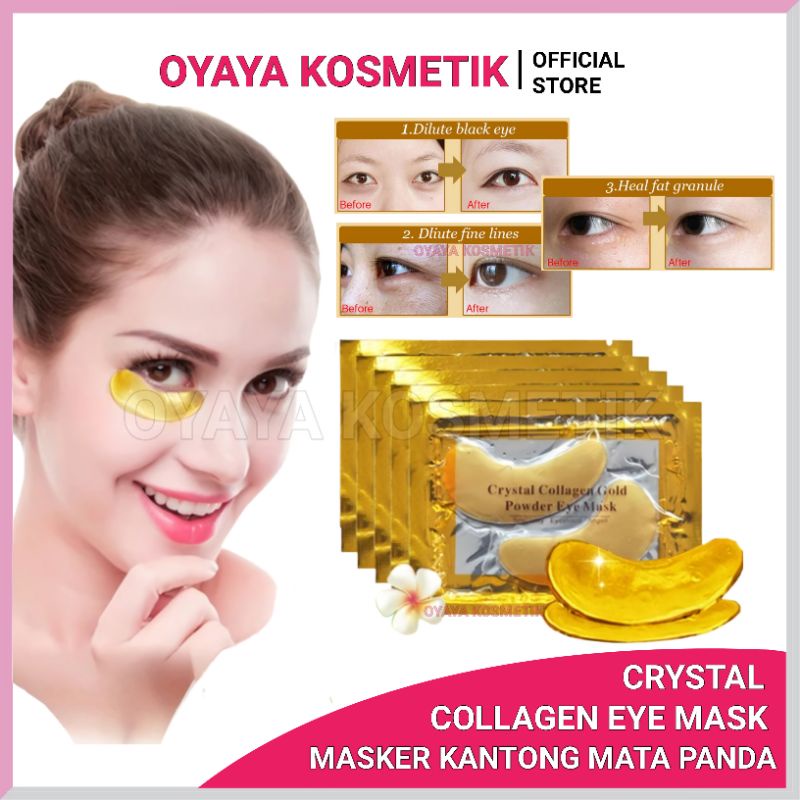 Masker Kantong Mata Panda Crystal Collagen Eye Mask Gold Menghilangkan Mata Panda Eyemask Patch Moistorizong Anti Anging Wrinkle Masker Hapus Kantong Mata nyaman Digunakan Berkulitas Oyaya Kosmetik Pekanbaru Grosir ecer Riau