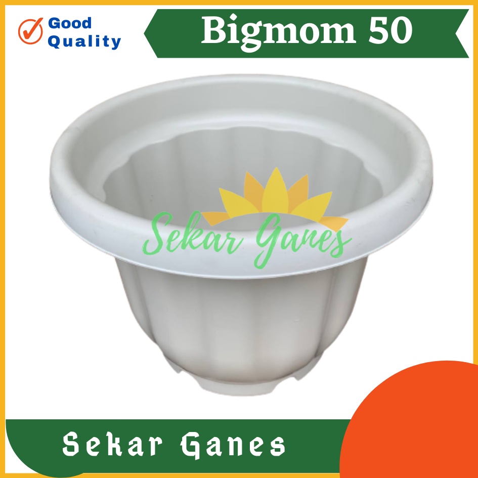 ONLY SAMEDAY AND INSTAN Pot BIGMOM 50 Putih - Pot Besar Jumbo 50cm Pot Besar Plastik Bahan Tebal - Pot Besar Jumbo 100cm 50cm 40cm Putih Tinggi Hitam