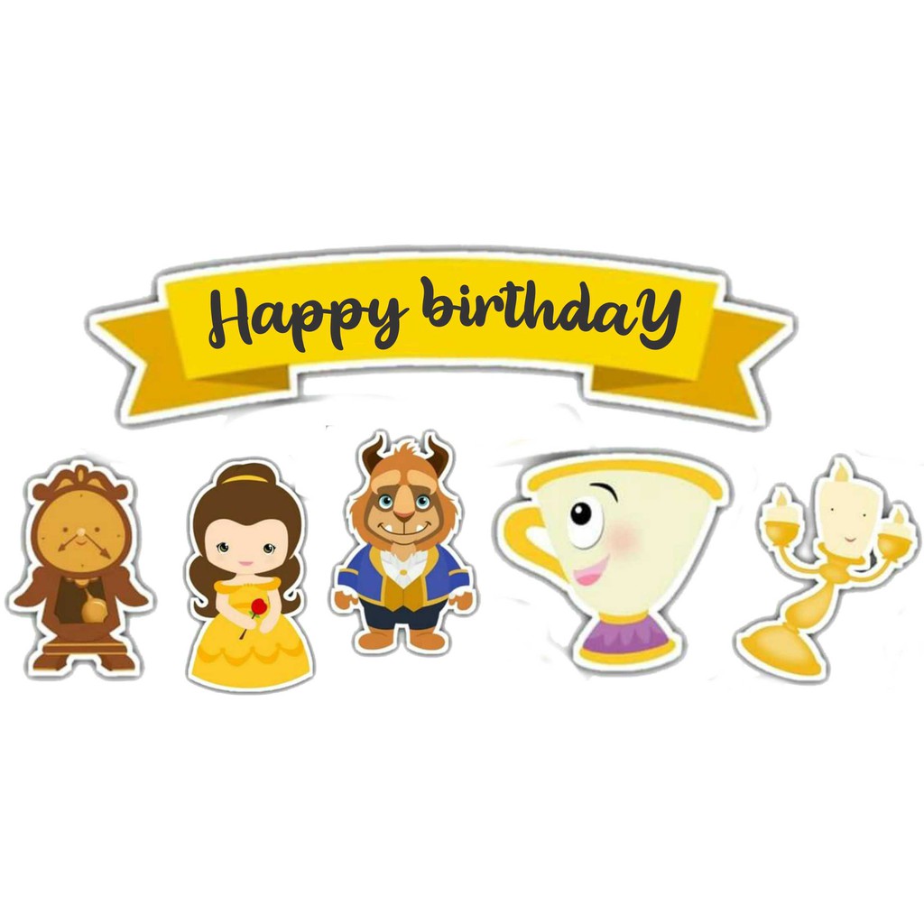

TOPPER CAKE CUSTOM ULANG TAHUN / HIASAN KUE PRINCESS BELLE
