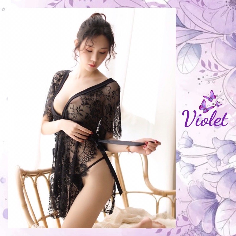 Violet Lingerie Baju Tidur Dewasa Sexy Piyama Bahan Jaring ...