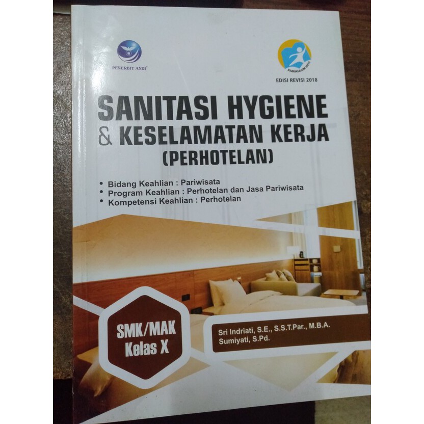 Buku Sanitasi Hygiene Keselamatan Kerja Perhotelan Bidang Keahlian Pariwisata Smk Mak Kelas X Shopee Indonesia