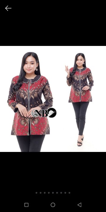 Batik Wanita Asj Sa Hrb026 Kenongo Kemeja Tosca Pendek